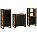 Set di mobili per il bagno 3 pcs Legno massello riciclato - Foto miniatura 1