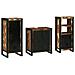 Set di mobili per il bagno 3 pcs Legno massello riciclato - Foto miniatura 2