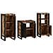 Set di mobili per il bagno 3 pcs Legno massello riciclato - Foto miniatura 3
