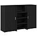 Banco Reception Rovere Nero 155x50x103,5 cm Legno Multistrato - Foto miniatura 1