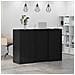 Banco Reception Rovere Nero 155x50x103,5 cm Legno Multistrato - Foto miniatura 4