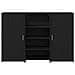 Banco Reception Rovere Nero 155x50x103,5 cm Legno Multistrato - Foto miniatura 5