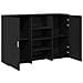 Banco Reception Rovere Nero 155x50x103,5 cm Legno Multistrato - Foto miniatura 6
