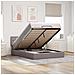 Pouf Letto con Materasso e LED Tortora 140x190 cm in Tessuto - Foto miniatura 2