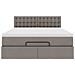 Pouf Letto con Materasso e LED Tortora 140x190 cm in Tessuto - Foto miniatura 8