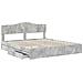 Letto con Contenitore con testiera Grigio cemento 200 x 200 cm - Foto miniatura 5