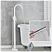Rubinetto per vasca da bagno indipendente, Blackswan, tipo M12, modello bianco, misura 112 cm - Foto miniatura 4