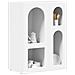 Credenza Bianco 59 x 35 x 80.5 cm Legno multistrato - Foto miniatura 3