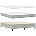 Letto a molle con materasso Grigio chiaro 180 x 200 cm Velluto - Foto miniatura 5