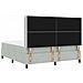 Letto a molle con materasso Grigio chiaro 180 x 200 cm Velluto - Foto miniatura 9