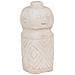 Statuetta Decorativa In Cemento Beige Con Motivo Tribale 6,5x15 Cm - Foto miniatura 1