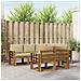 Set di divani da esterno con cuscino 7 pcs Naturale e Beige - Foto miniatura 2
