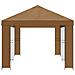 Gazebo da giardino 6 x 3 m Beige Poliestere e Acciaio 190 - Foto miniatura 4