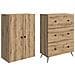 Set di armadi 2 pcs Rovere Artigianale 66 x 34,5 x 90 cm - Foto miniatura 3