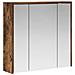 Mobiletto per specchio da bagno Rovere fumé 63,5 x 16 x 62,5 cm - Foto miniatura 1