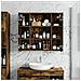 Mobiletto per specchio da bagno Rovere fumé 63,5 x 16 x 62,5 cm - Foto miniatura 4