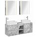 Set di mobili per il bagno 5 pcs Grigio Cemento - Foto miniatura 1
