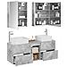 Set di mobili per il bagno 5 pcs Grigio Cemento - Foto miniatura 3