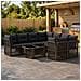 Set Divano da Giardino 9 pz Grigio polyrattan - Foto miniatura 10
