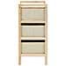 Armadietti 2 Pz Con 6 Cesti In Tessuto E Legno Di Cedro Beige - Foto miniatura 6