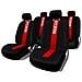 Set Completo Spc1011 Coprisedili Auto Universali Rossi Anteriori E Posteriori - Foto miniatura 2