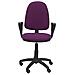 Modello 04cp Sedia Da Ufficio Ergonomica Con Meccanismo Di Contatto Permanente E Regolabile In Altezza Sedile E Schienale Imbottiti In Tessuto Bali Colore Porpora (braccioli Fissi Inclusi)  - Foto miniatura 3