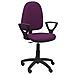 Modello 04cp Sedia Da Ufficio Ergonomica Con Meccanismo Di Contatto Permanente E Regolabile In Altezza Sedile E Schienale Imbottiti In Tessuto Bali Colore Porpora (braccioli Fissi Inclusi)  - Foto miniatura 1