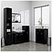 Mobile da Bagno Nero 60x33x80 cm in Legno tecnico - Foto miniatura 6
