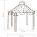 Padiglione da Giardino Marrone Anticato 400x258x378 cm in Ferro - Foto miniatura 2