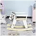 Cavallo A Dondolo Per Bambini 3-6 Anni In Legno - Bianco - Foto miniatura 6