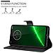 Custodia Compatibile Con Motorola Moto G7 / G7 Plus In Nero Carbone - Coperchio Protettiva Con Chiusura Magnetica, Funzione Stand E Tasca Per Le Carte - Foto miniatura 3