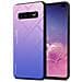 Custodia Compatibile Con Samsung Galaxy S10 Plus In Rosa - Blu - Coperchio Protettivo Bicolore In Vetro Temperato E Silicone Tpu - Foto miniatura 1