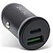 Alimentatore Usb Per Auto, Usb-a + Usb Type-c, Nero - Foto miniatura 1