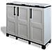 Armadio Portarifiuti Da Esterno O Interno, Mobile Porta 3 Sacchi A 3 Ante, 100% Made In Italy, Cm 102x37h90, Colore Grigio Chiaro - Foto miniatura 2