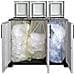 Armadio Portarifiuti Da Esterno O Interno, Mobile Porta 3 Sacchi A 3 Ante, 100% Made In Italy, Cm 102x37h90, Colore Grigio Chiaro - Foto miniatura 3