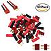 20 Connettori T-plug Couples Deans Stile Maschio E Femmina Con 40 Pezzi Tubo Shrink Per Batteria Rc Lipo - Foto miniatura 1