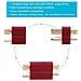 20 Connettori T-plug Couples Deans Stile Maschio E Femmina Con 40 Pezzi Tubo Shrink Per Batteria Rc Lipo - Foto miniatura 3