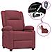 Poltrona Elettrica Reclinabile Rosso Vino In Tessuto - Foto miniatura 1