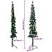 Albero Natale Artificiale Sottile A Metà Supporto Verde 240 Cm - Foto miniatura 2