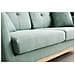 Hoga Divano Scandinavo 3 Posti E 2 Cuscini Tessuto Verde - Foto miniatura 6