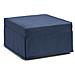 Letto Pieghevole Ancilla, Pouf Trasformabile In Letto Singolo, 100% Made In Italy, Pouf In Tessuto Da Soggiorno, Cm 80x80h45, Blu - Foto miniatura 1