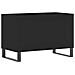 Mobile Porta Dischi Nero 74,5x38x48 Cm In Legno Multistrato - Foto miniatura 1