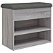 Panca Porta Scarpe Grigio Sonoma 62x32x50 Cm Legno Multistrato - Foto miniatura 2