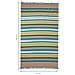 Telo Mare Fouta Per Spiaggia Fantasia Rigata Multicolore Leopard Pesci Fouta Kenya Turchese-lime - Foto miniatura 5