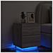 Comodino Con Luci Led Grigio Sonoma In Legno Multistrato - Foto miniatura 8