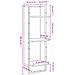 Scaffale Parete 3 Ripiani Grigio Sonoma 30x25x100cm Multistrato - Foto miniatura 6