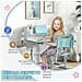 Set Scrivania Per Bambini Con Sedia Regolabile In Altezza E Piano Inclinabile, Età 6-12 Anni, Blu - Foto miniatura 2