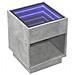 Comodino Con Led Infinity Grigio Cemento 40x40x50 Cm - Foto miniatura 3