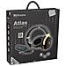 Cuffia TV e Trasmettitore Wireless BT Atlas Wireless Musica e Chiamate 20 - 20000 Hz Colore Nero /Oro - Foto miniatura 6