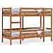 Letto A Castello Marrone Cera 75x190 Cm In Legno Di Pino - Foto miniatura 2